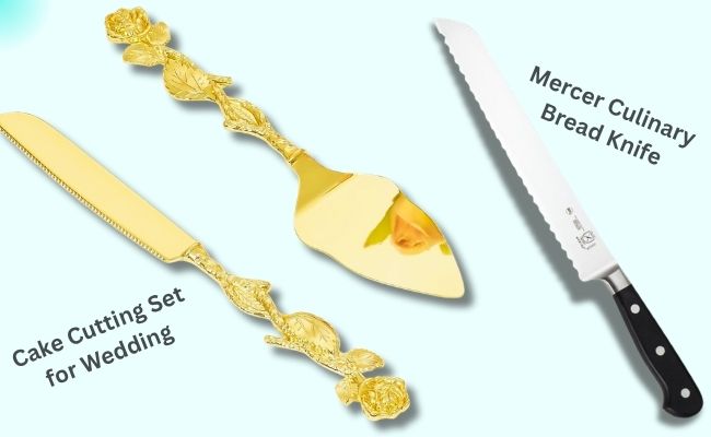 Wedding Knife Set Gold